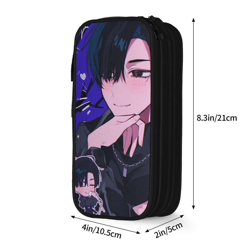 Aliens Stages Anime Pencil Case Creative Pen Bag for Student Large Storage Office Gift Pencilcases