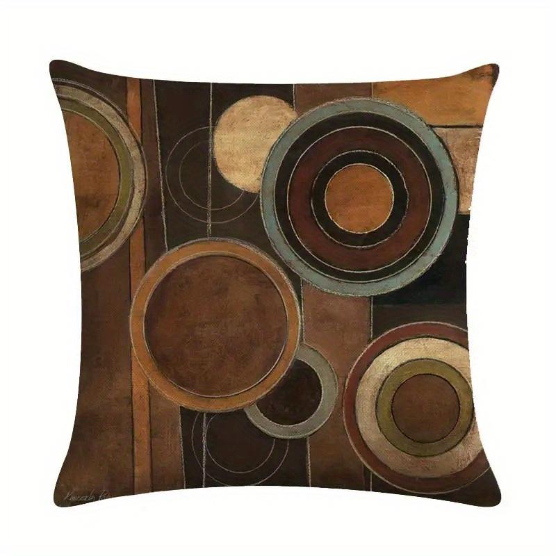 Home Decor Abstract Circles Pattern Decorative Pillow Covers Pattern Cushion Cover Suitable For Sofa Bedroom Car Pillow Cover