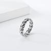 Unisex Titanium Steel Woven Chain Ring - High-End European & American Trend