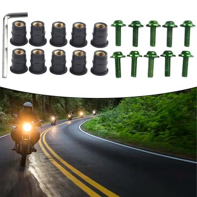 Piese Piuliță Parbriz de Schimb Accesorii Aluminiu Anodizat Motocicletă Cauciuc