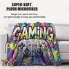 Game Controller Graffiti Art Blanket Soft Suitable for Bedroom Sofa Car Office Napping Air Conditioning  Small Cover Blanket