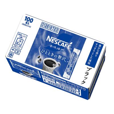 Nescafe Aroma Roast Hitotoki No Zoushuu of a Stick Black Regular Soluble Individually Wrapped (Luxury Moment) 100P, Box, Coffee,