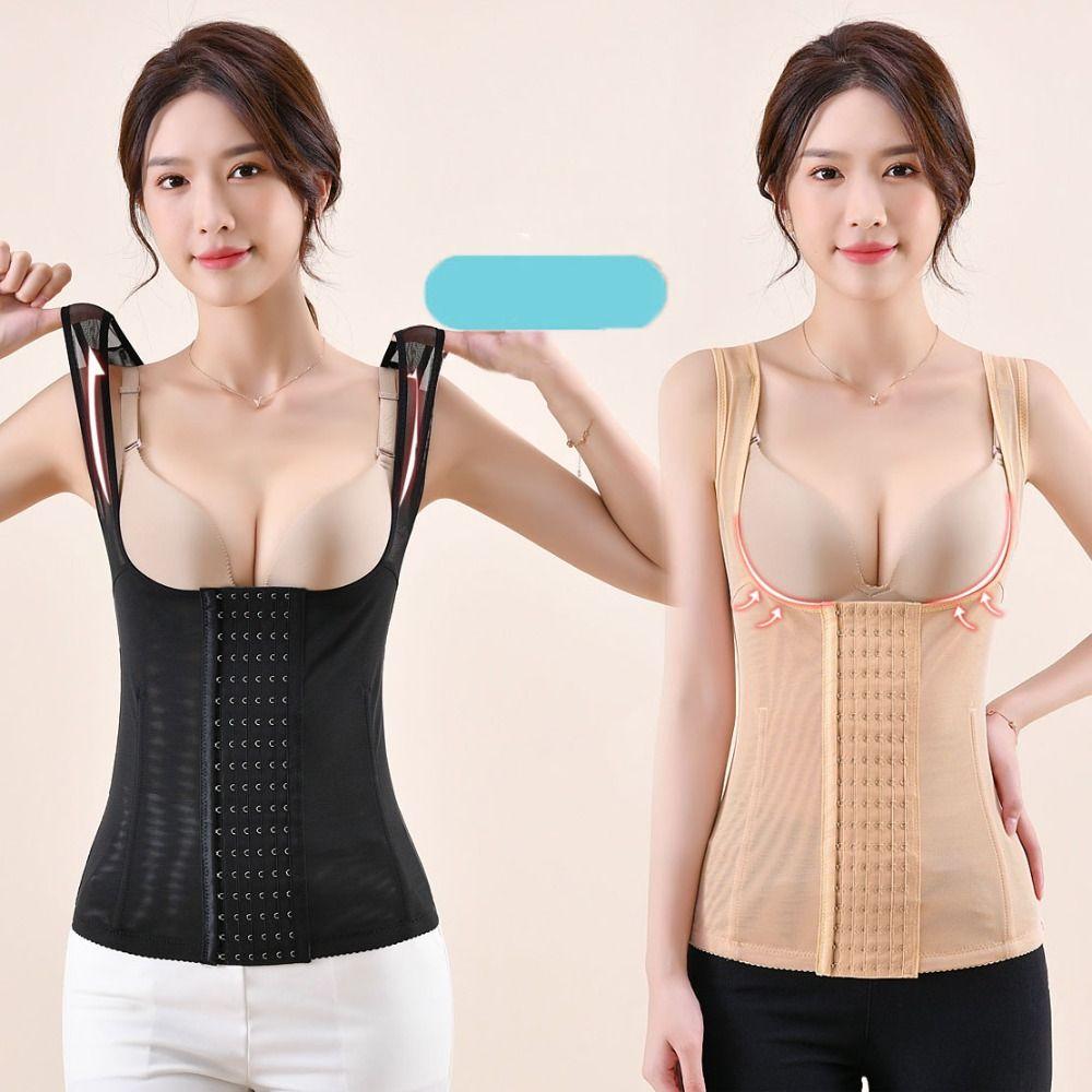 Plus Size Lace Trimmer Camisole Mesh Thin Compression Shapewear Slimming Body Shaper Sport