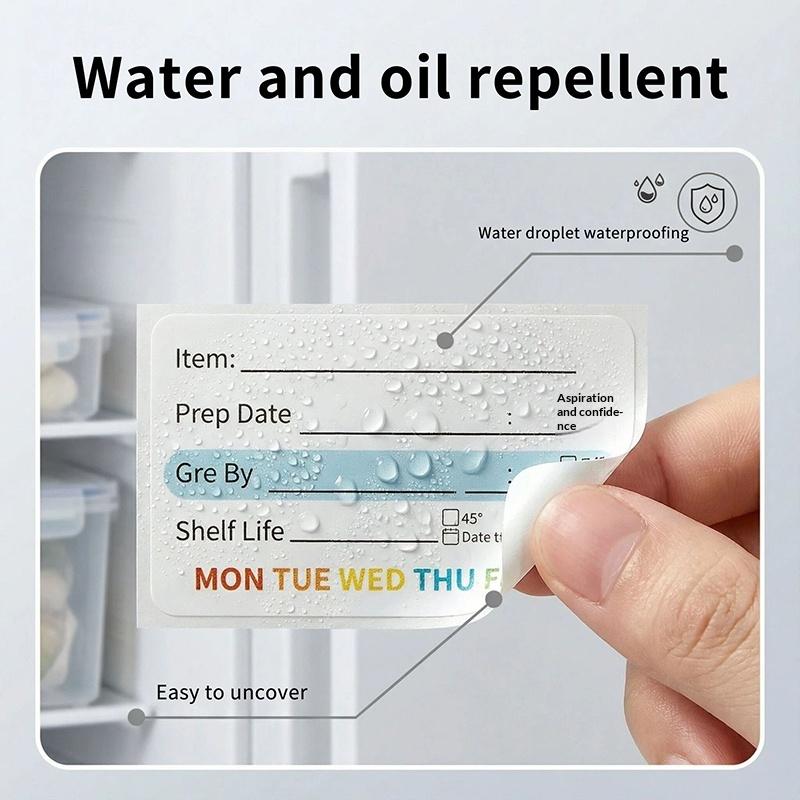 1 Roll Colorful Kitchen Sticker Refrigerator Freezer Food Storage Date Content Label Kitchen Labels Stickers Pantry Organization