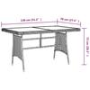 vidaXL Gartentisch Schwarz 130x70x72cm Poly Rattan & Massivholz Akazie