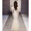 New Fishtail Evening Dress Dress High-end One-word Shoulder Light Luxury Niche Senior Host Sequined Annual Meeting Dinner Dress