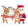 Christmas Snowman Activity Shopping Center Scene Decoration Stickers, Festive Atmosphere Static Glass Stickers