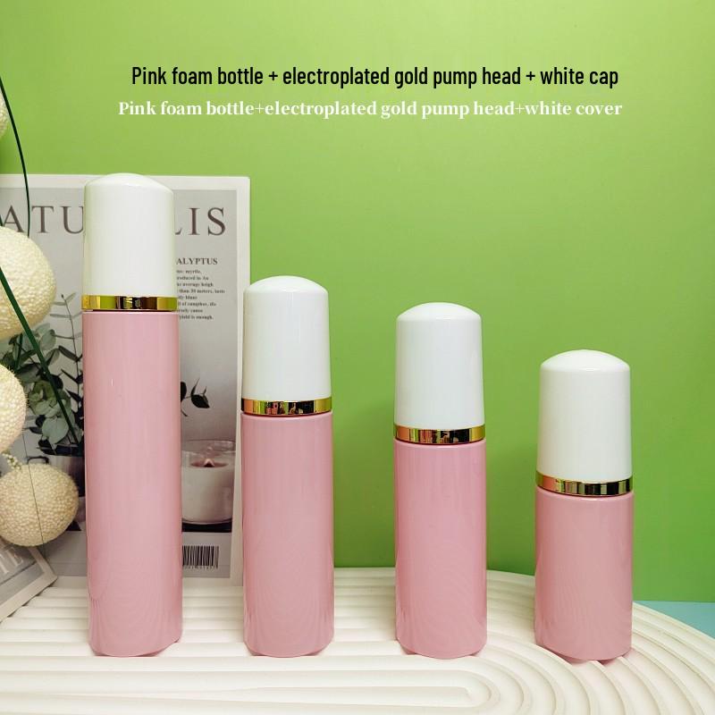 60ml Pink Travel Foaming Intimate Mousse Dispenser Bottle for Eyelash Cleanser