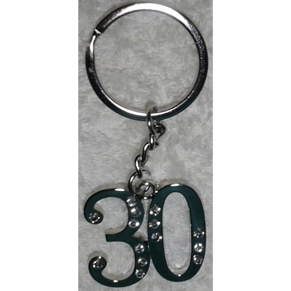 Buy 12 Keychain Key Holder With Number 30 Confetti Birthday Favors at
