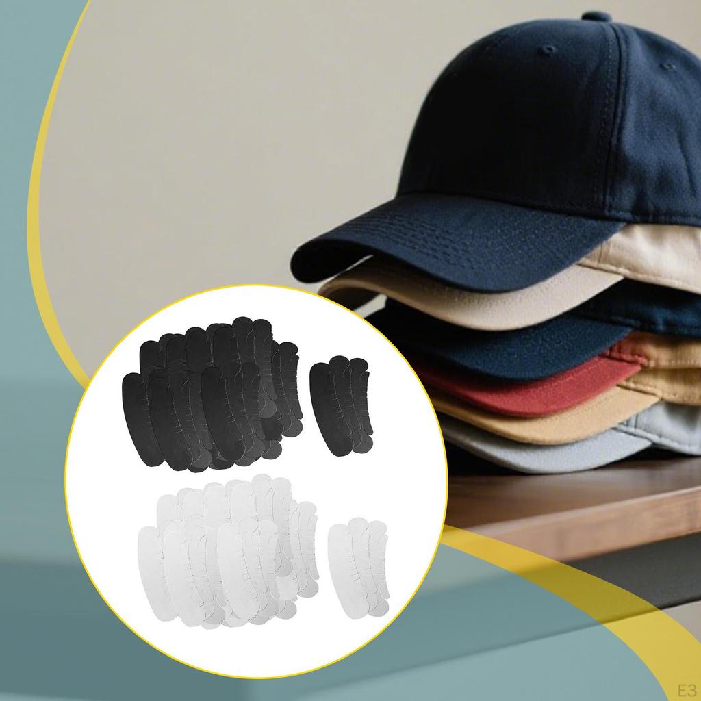 50x Baseball Cap Inserts Universal Convenient Lightweight Fitter Black