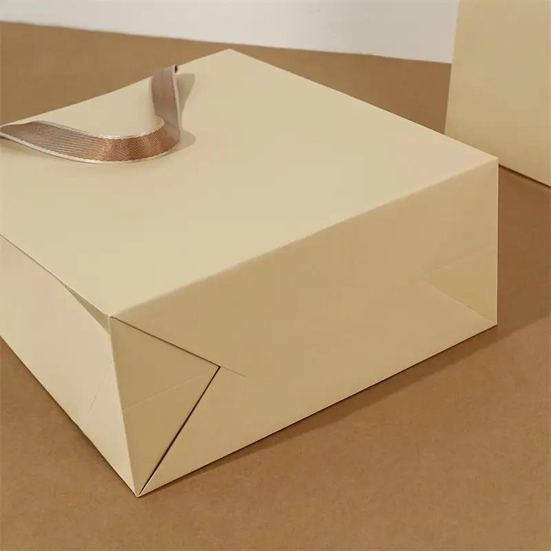 WTEMPO Papierowe Torby Prezentowe na Urodziny Ślub z Uchwytami DIY Uniwersalne Torby Opakowaniowe Proste Eleganckie Torby na Zakupy Odpowiednie na Kwiaty Lalki Prezenty