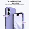 Coque de protection - BOOLING - pour iPhone 16 - Silicone Violet - Inclus 2 Verres Trempés - Anti-Rayures Caméra