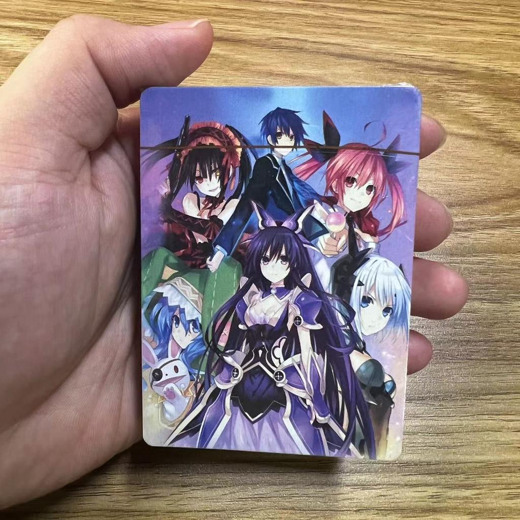 54 קלפים אנימה Date A Live קלפי פוקר קוספליי משחק קופסה קלפים כריכה קשיחה אוסף צעצוע מתנה עם קופסה