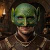 Leichte Schaumstoff-Tiermaske Halloween Grüne Echsenmaske, Realistische Texturierte Halbgesichtsmaske, PU Gealterte Textur Kostümzubehör, für Partys Und Cosplay