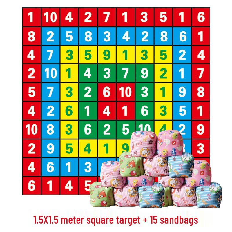 Sandbag Toss Target: Fun Outdoor Game for Kindergarten Team Building
