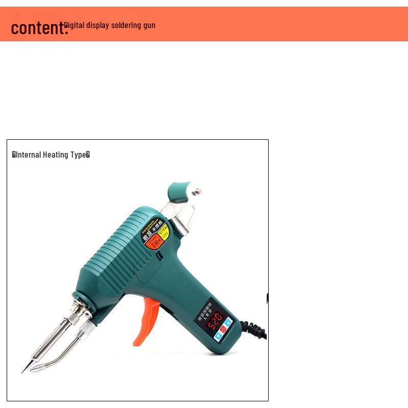 Electric Soldering Iron 60W: Internal/External Heating, Single-Handed, Semi-Automatic Solder Dispenser.