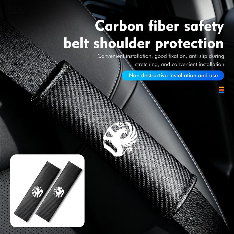 Carbon Car Safety Seat Belt Shoulder Pad Protection Cover For Vauxhall Zafira Vectra Vivaro Corsa D Astra G J H