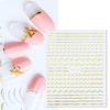 Nail Art Sticker Gold Colour Geometry Shapes PET Material Long-lasting Nail Art Sticker For Salon