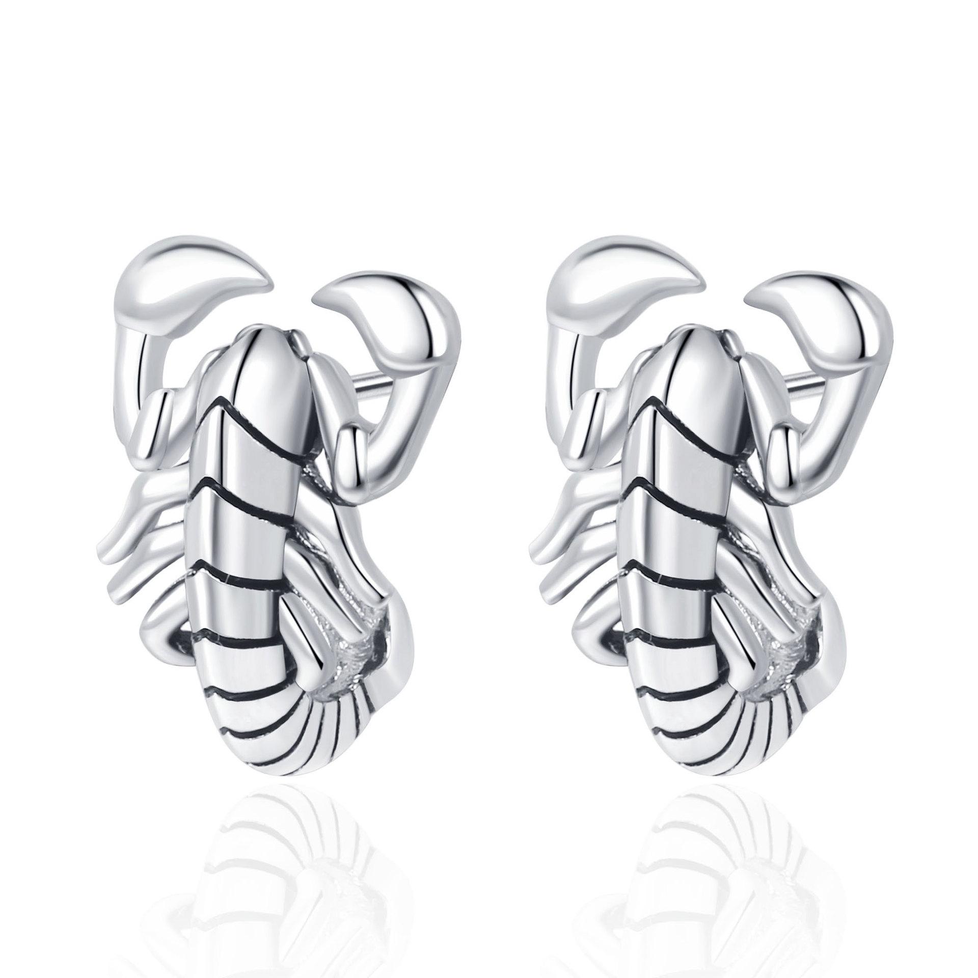 

Серьги в стиле ретро в виде скорпиона для мужчин и женщин, модные серьги в стиле хип-хоп с изображением животных