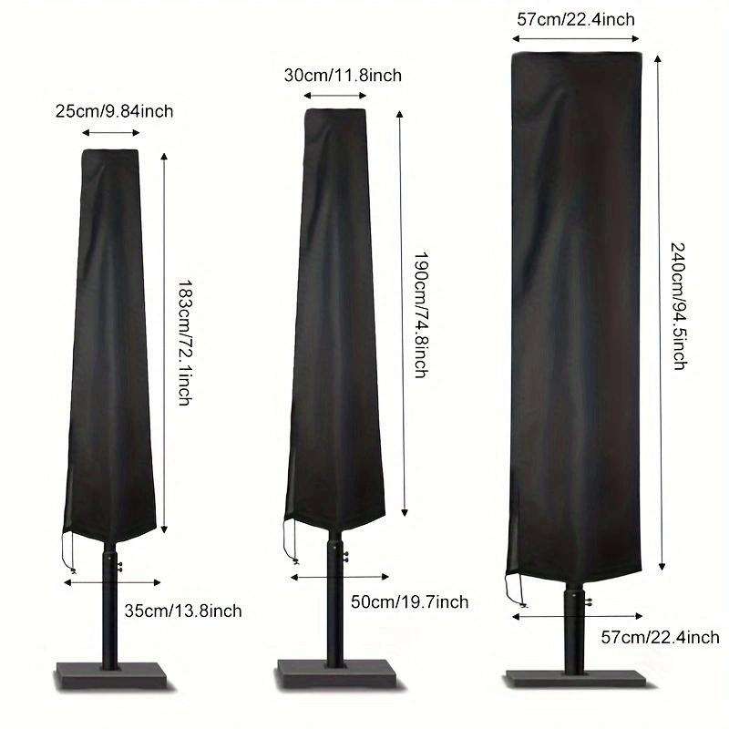 1pcs Waterproof Oxford Cloth Outdoor Sunshade Umbrella Cover Garden Weatherproof Patio Cantilever Parasol Rain Cover with Push R