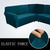 5 Seater Thicken Velvet Sofa Covers Stretch L Shape Sectional Sofa Slipcovers for Living Room Washable Armchair Couch Covers