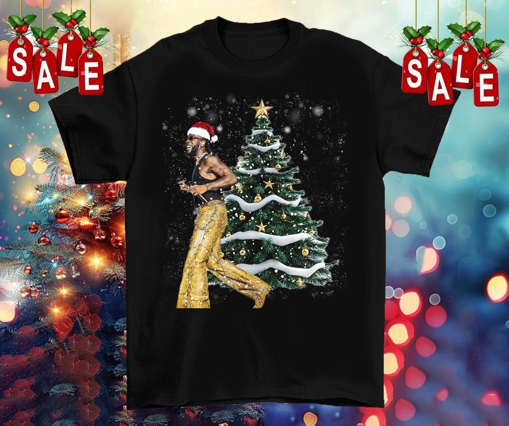 

Burna Boy Santa Christmas Tree Unisex TShirt Cotton Adult All Size KK2312 Unisex T-Shirt XXXXL