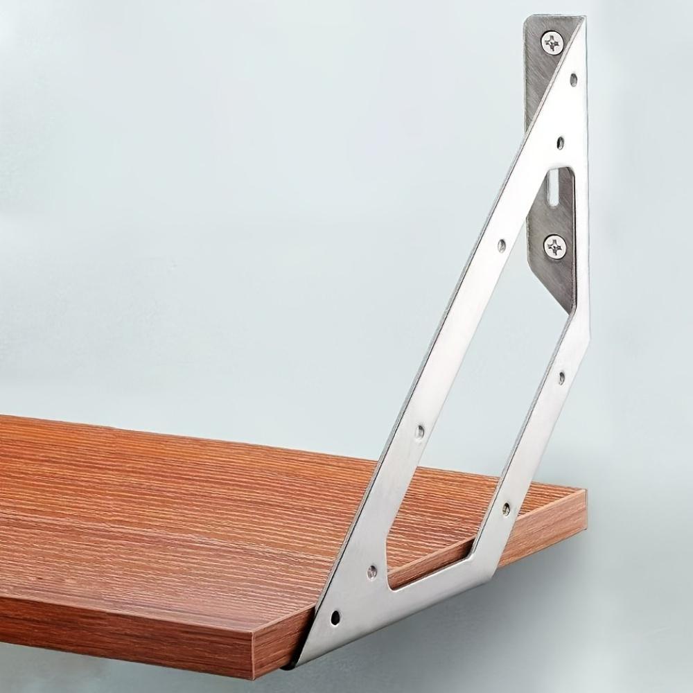 6 Stück dreieckige Edelstahlwinkel große Regalwinkel sind sehr gut geeignet für Bücherregale und Regale Regalwinkel