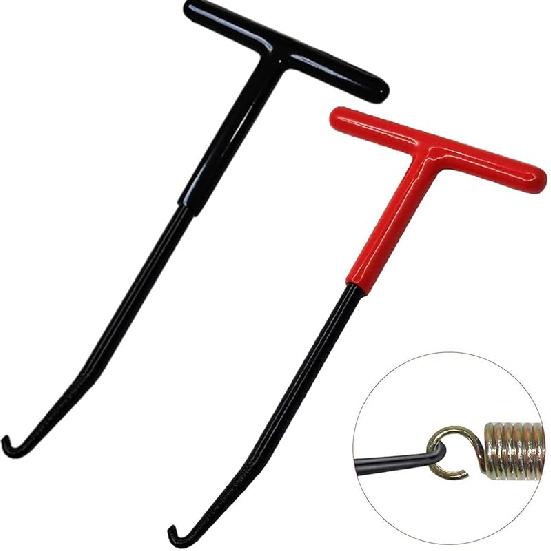 Motorcycle Exhaust Spring Hook, T Shaped Handle Exhaust Pipe Spring Puller Taller Hooks Tool with Rubber Coating for Motorcycle Vehicle Springs