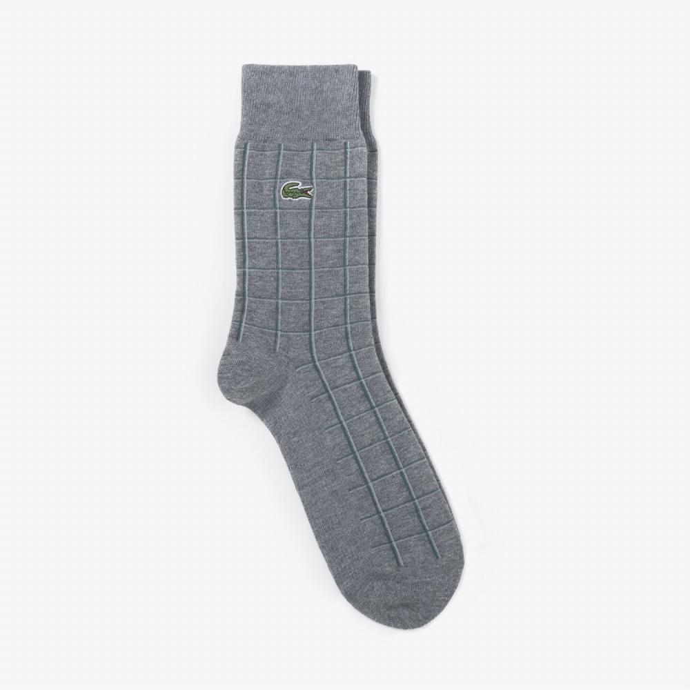 

LACOSTE Mens Grid Check Mens Socks RA024E53G CCA