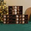 6cm Flocked Christmas Ball Tree Decorations Set