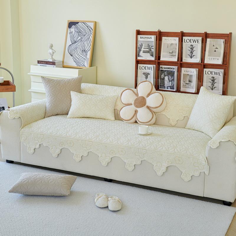 

Ins Cream Autumn And Winter Cotton Sofa Cushion Living Room Seat Cushion Sofa Towel Seat Cushion Simple Sofa Cover Non-Slip Cloth 70*70cm