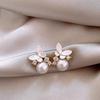 Butterfly Zircon Pearl Stud Earrings 2025 New Earrings and Ear Jewelry