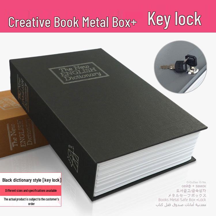 Cross-Border E-commerce Book Safe with Password Lock - Creative Storage Box & Metal Piggy Bank