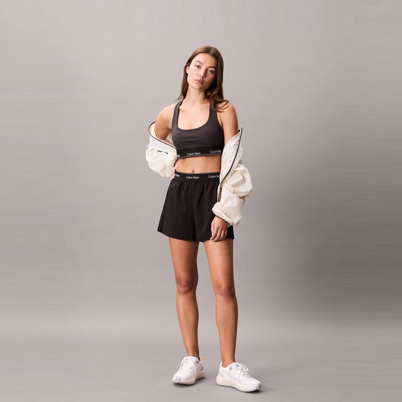 Calvin Klein High Waist Jacquard Running Fitness Shorts Women Shorts Space-Black GWS4S819