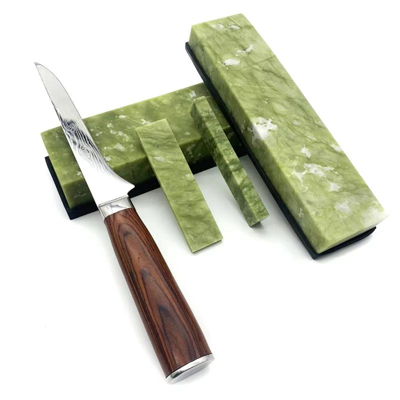 10000 Grit Natural Sharpening Stone Green Agate Whetstone Fine Grinder Polishing Shaved Bar Kitchen Knife Sharpener Honing Tool