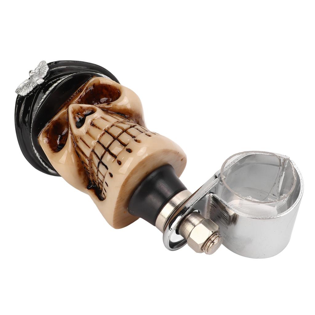 Skull Shape Steering Wheel Spinner 3cm Diameter Metal Resin Turn Knob Booster for Cars Trucks Tractors Boats