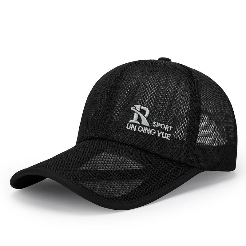 Breathable Hollow Baseball Cap Men's and Women's Trend Embroidery Design Outdoor Fishing Travel Hiking Cycling Sports Cool Hat