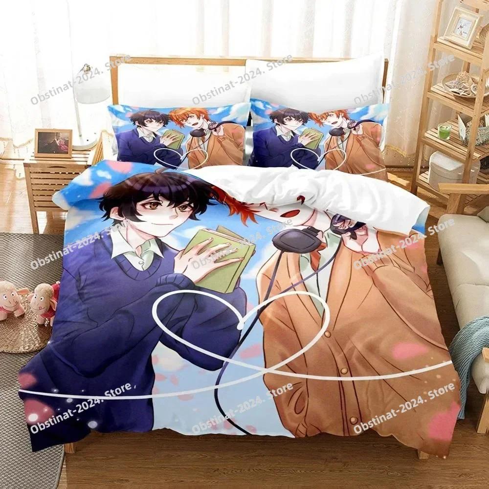 3D Anime Kawaii Sasaki To Miyano Bedding Set Printed Bed Set With Pillowcase Bed Duvet Cover Single Double Queen Super King Size