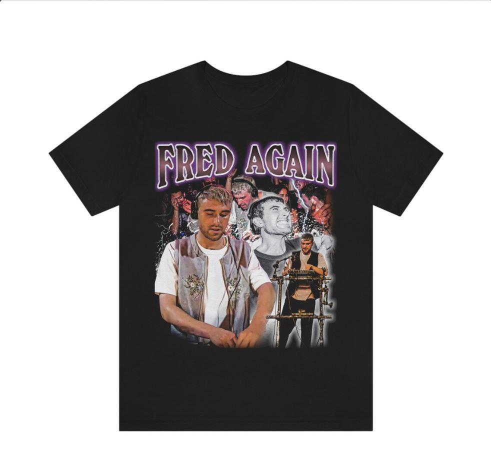 Fred Again Подарок Дом Музыка EDM Любитель Взрослая Футболка Все Размеры от S до 5XL CS61 Унисекс Футболка M