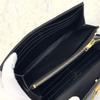 Used SAINT LAURENT Saint Laurent Large Flap Long Wallet Cassandra Black Black V Stitch