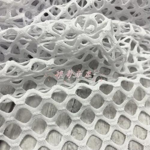 Tessuto a Rete Elastica Traforato Maglia Larga a Rombo Materiale Rete da Pesca per Costumi Fai-da-te Abiti Cucito Tessuto da Palco Sottile Morbido