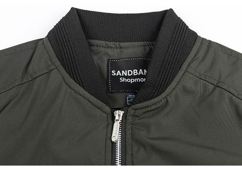 Men's Spring Autumn Baseball Collar Flight Jacket Casual Workwear