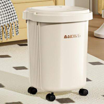 Premium Wheeled Square Trash Can with Lid - Large Capacity for Home Use In Living Room, Bedroom, Kitchen, and More