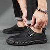 High Quality Handmade Stitched Business Men Leather Shoes Comfortable Loafers Flat Bottomed Outdoor Walking Sports Shoes