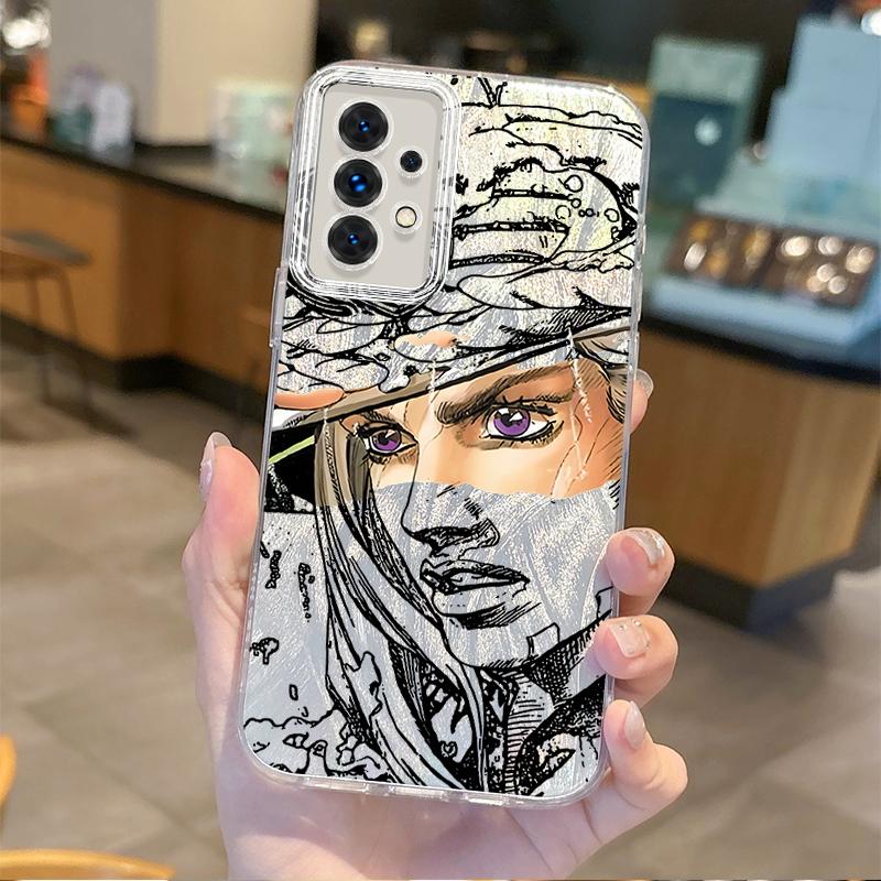 Coque de téléphone JoJo Steel Ball Run Chaude Pour Samsung Galaxy S25 S24 S23 S22 S21 Plus Ultra A73 A72 A71 A55 A54 A53 Coque Rigide Antidérapante