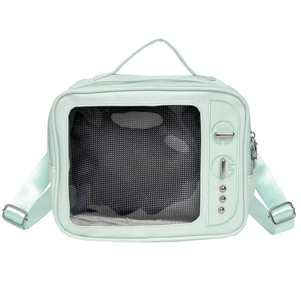 Ulzzang TV Model Backpack PU Shoulder Bag Cute Transparent Layer Ita Bag  Daily