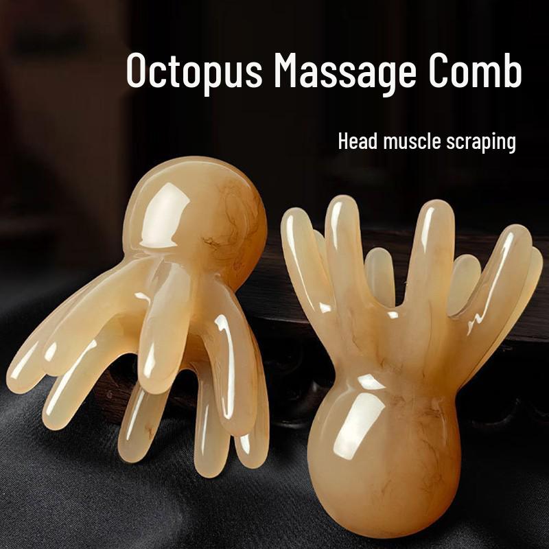 

Octopus Horn Meridian Comb for Scalp Therapy and Gua Sha
