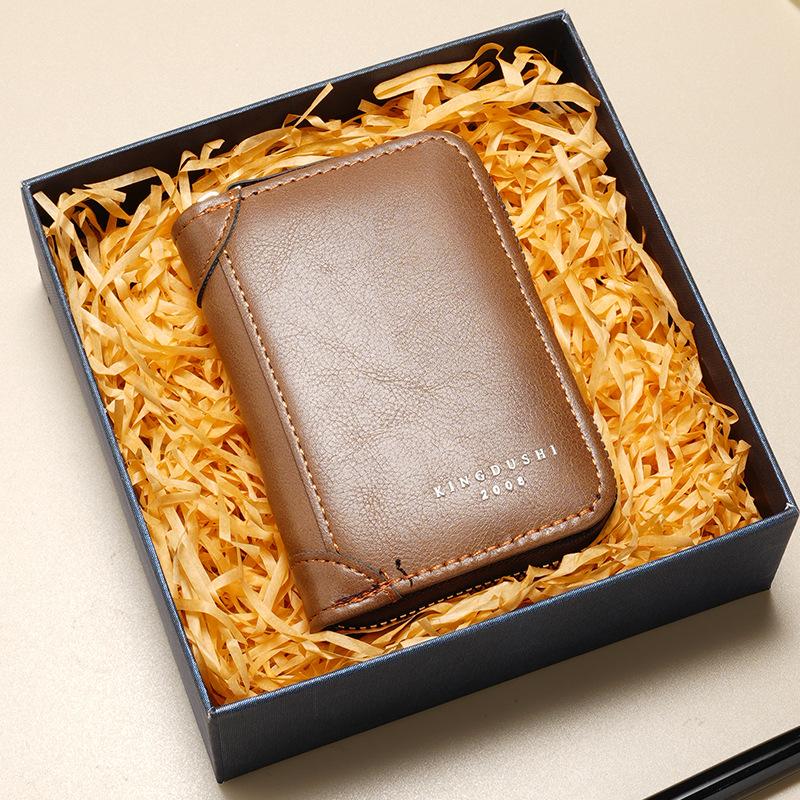 New Men'S Wallet Men'S Short Wallet Simple And Practical Wallet Large Capacity Multi-Card Wallet