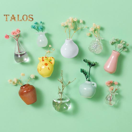 Mini Vase Refrigerator Magnet with Dried Flower Home Office Kitchen Locker Fridge 3D Miniature Flower Vase Magnetic Decoration Ornament