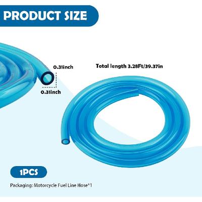Mangueira de Combustível para Motocicleta de 1 Metro com Diâmetro Externo de 8mm/Diâmetro Interno de 5mm, Mangueira de Combustível para Motocicleta de PVC para Transporte de Óleo/Fluido, Acessórios Cortáveis para Motocicletas Mangueira de Gasolina